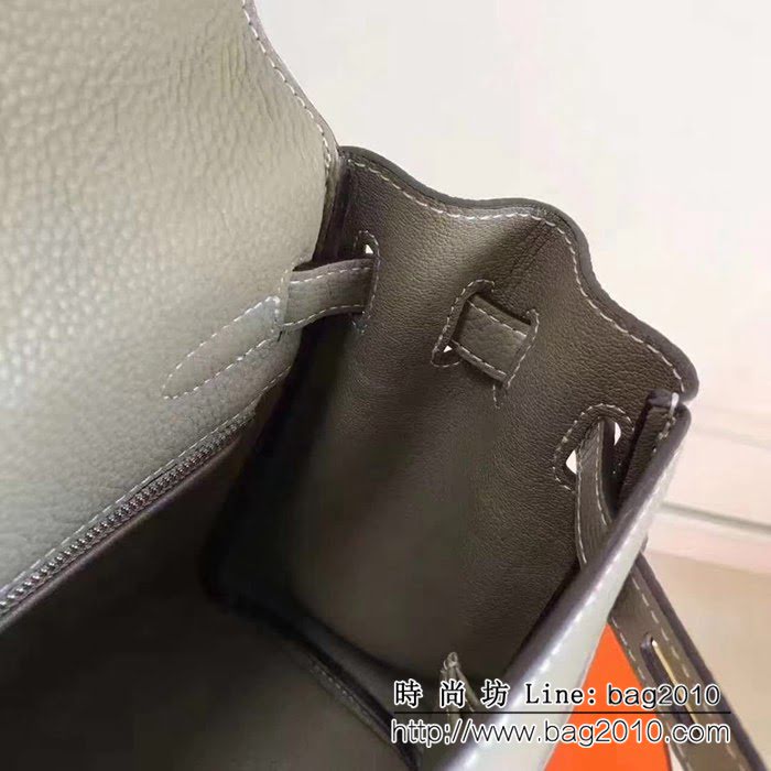 愛馬仕Hermes 荔枝紋頭層牛皮凱莉包 可手提肩背 0AM1654